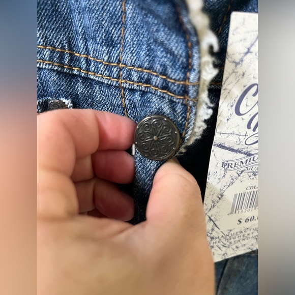 Girls comfort denim XL jean jacket. NWT - Picture 5 of 10